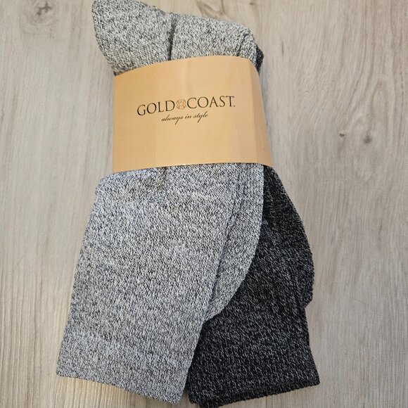 Gold Coast Men's Grey Black Thermal Socks 10-13 2pk NWT - Picture 1 of 2